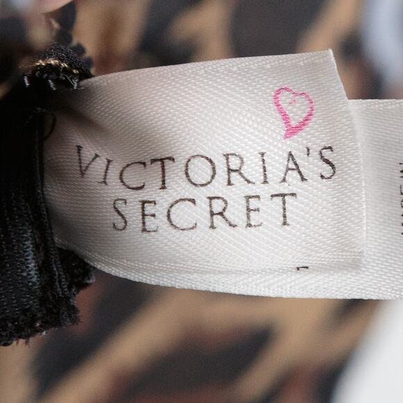 VICTORIAS SECRET Leopard Fitted Gown‎ Chemise Slip Dress Mob Wife Animal Print M - Picture 7 of 8